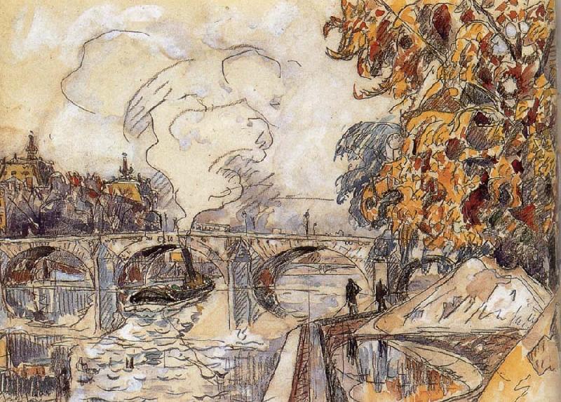 Paul Signac Bridge and station china oil painting image